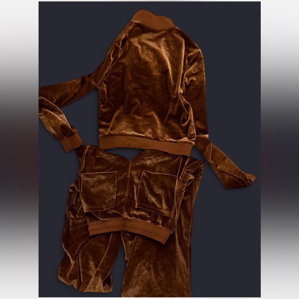 GSUWOO Vintage Velour Set Brown - Picture 5 of 5
